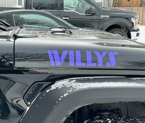 JEEP WRANGLER WILLYS NON DISTRESSED HOOD DECAL SET