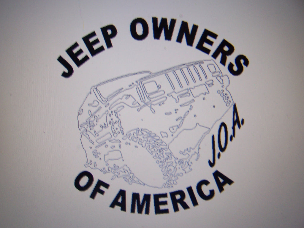 JEEP OWNERS OF AMERICA MEMBERS XJ VINYL DECAL STICKER