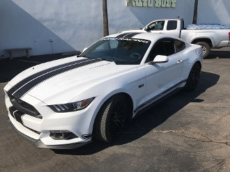 2015-2022 MUSTANG ROCKER PANEL STRIPES CHOOSE COLOR & TEXT