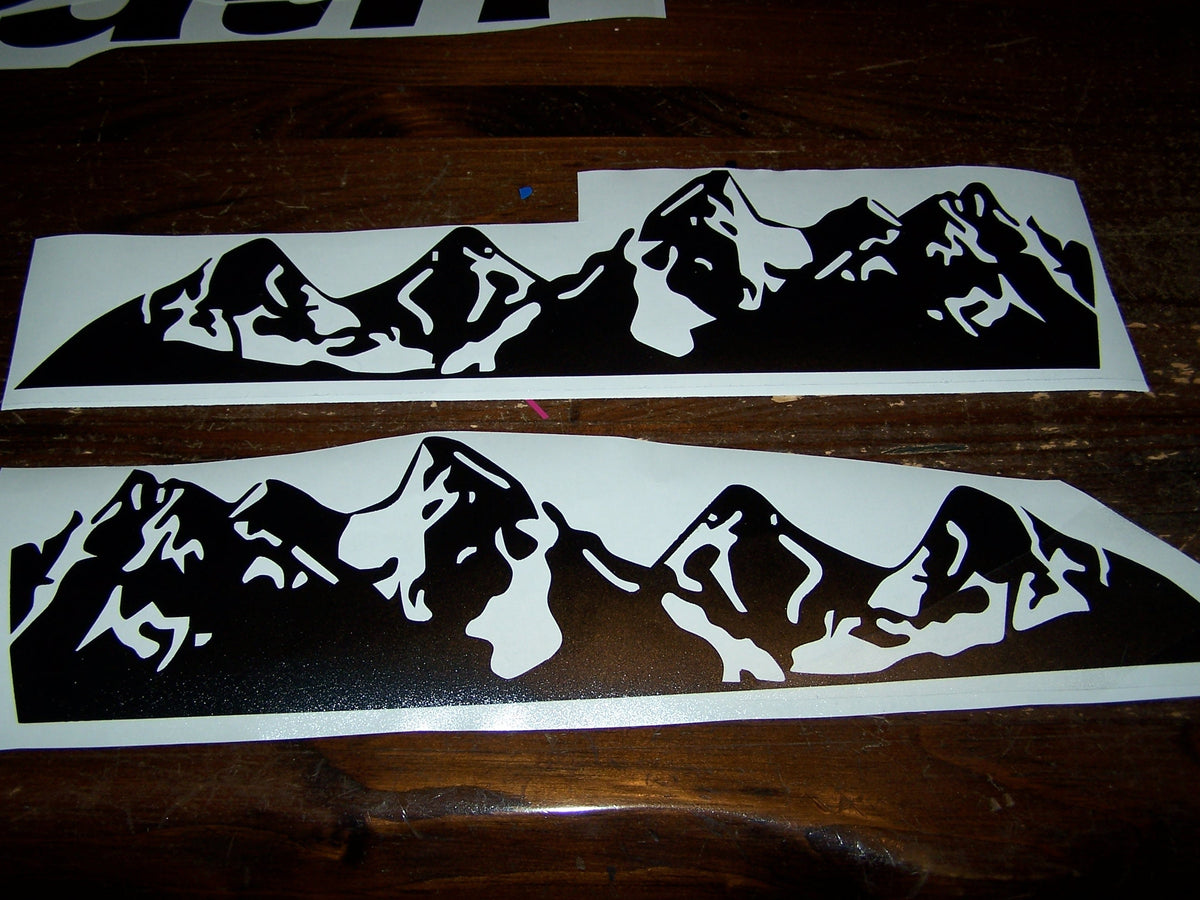 JEEP WRANGLER MOUNTAINS HOOD DECAL SET JK