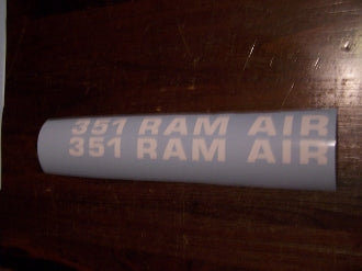 351 RAM AIR HOOD VINYL DECAL STICKER SET FOR 1971-73 MUSTANG