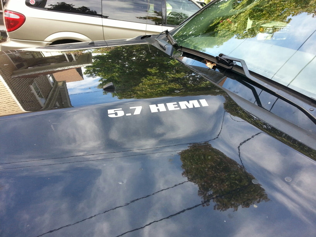 5.7 HEMI HOOD VALVE COVER HOOD VINYL DECALS STICKERS SET OF 2