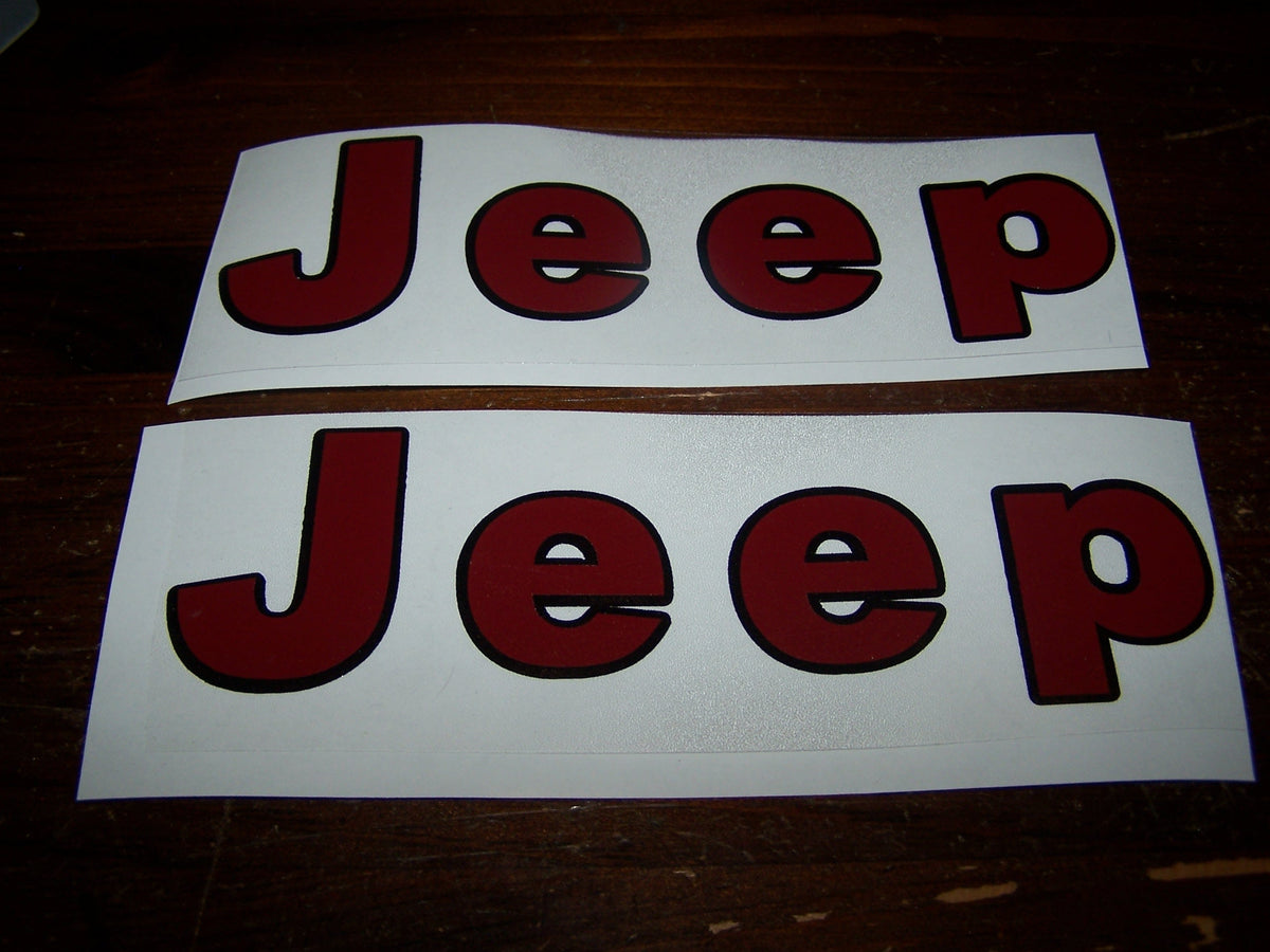 JEEP FENDER DECAL SET WRANGLER CJ YJ SCRAMBLER CHOOSE 2 COLORS