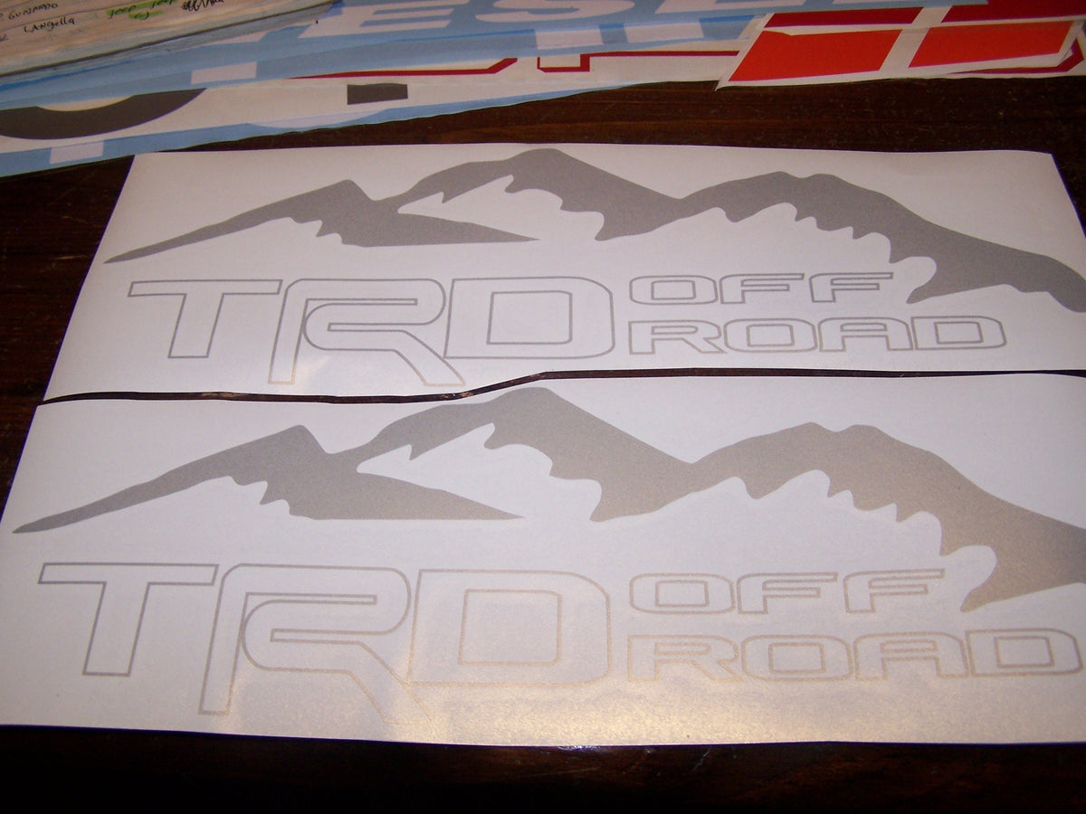 TRD OFF ROAD BEDSIDE / WINDOW STICKER VINYL DECAL SET OF 2