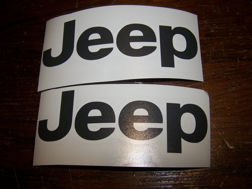 JEEP CUSTOM SIZE DECAL STICKER SET OF 2 WRANGLER RUBICON TJ JK