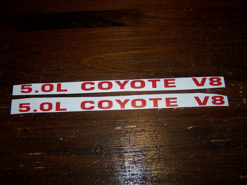 5.0L COYOTE V8 HOOD SCOOP DECAL SET OF 2