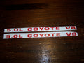 5.0L COYOTE V8 HOOD SCOOP DECAL SET OF 2