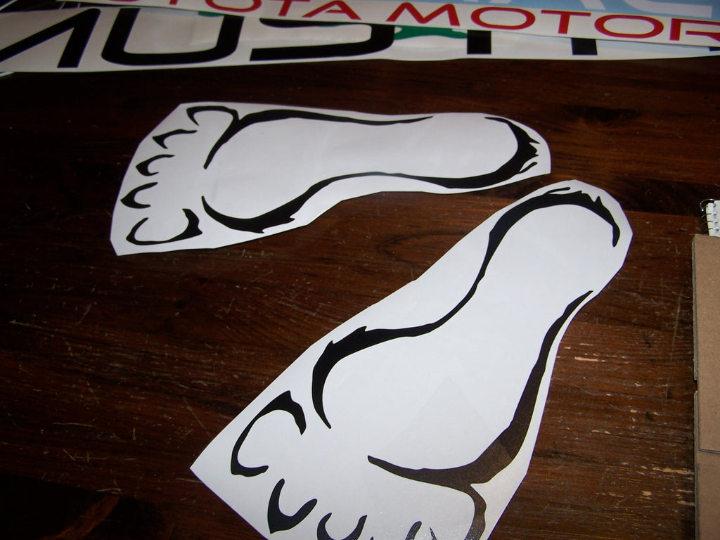 JEEP ARCTIC EDITION YETI FOOTPRINT DECAL SET FOR HOOD & FENDER