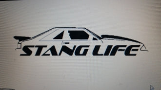 STANG LIFE WINDOW BANNER STICKER DECAL FOX BODY COWL HOOD & WING