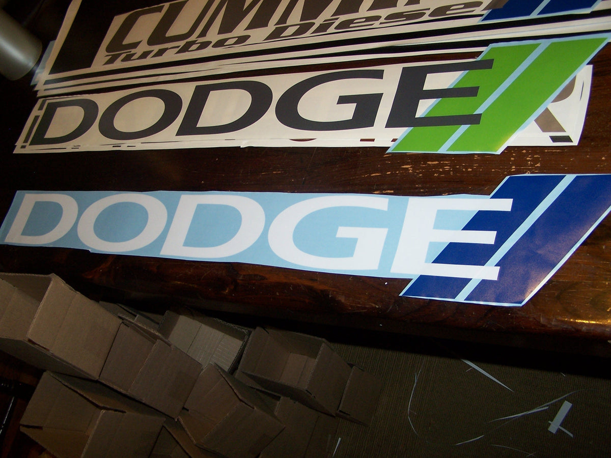 DODGE WINDSHIELD BANNER NEW LOGO CHOOSE COLORS & SIZE