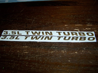3.5L TWIN TURBO HOOD DECAL SET OF 2 CHOOSE 2 COLORS