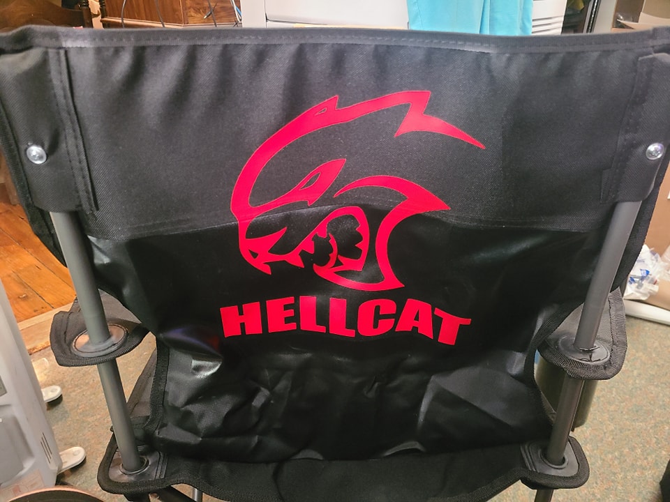 DODGE HELLCAT FOLDING CHAIR DEMON REDEYE