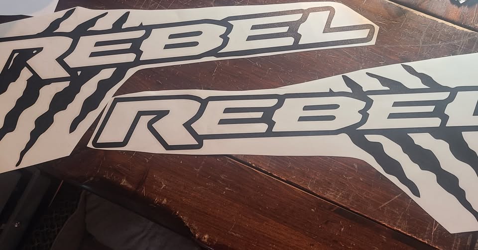 DODGE RAM REBEL VINYL BEDSIDE DECAL SET CHOOSE COLORS