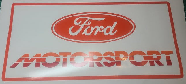 FORD MOTORSPORT LICENSE PLATE CHOOSE COLOR