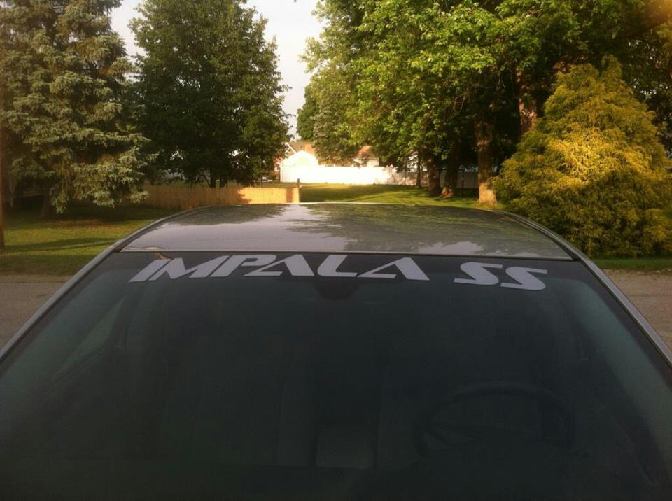IMPALA SS WINDSHIELD DECAL BANNER WINDOW VINYL STICKER