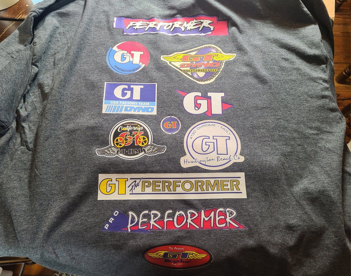 BMX GT & DYNO all-star logo t-shirt 86 87 88 89 front and back