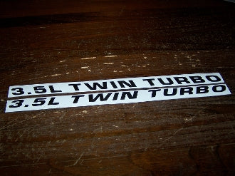 3.5L TWIN TURBO HOOD DECAL SET OF 2 CHOOSE 2 COLORS