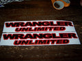 JEEP WRANGLER UNLIMITED FENDER DECALS VINYL STICKER SET OF 2