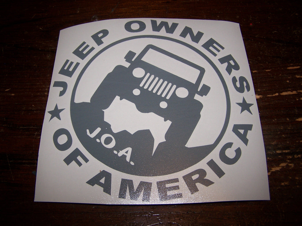 JEEP OWNERS OF AMERICA MEMBERS TJ JK VINYL DECAL STICKER