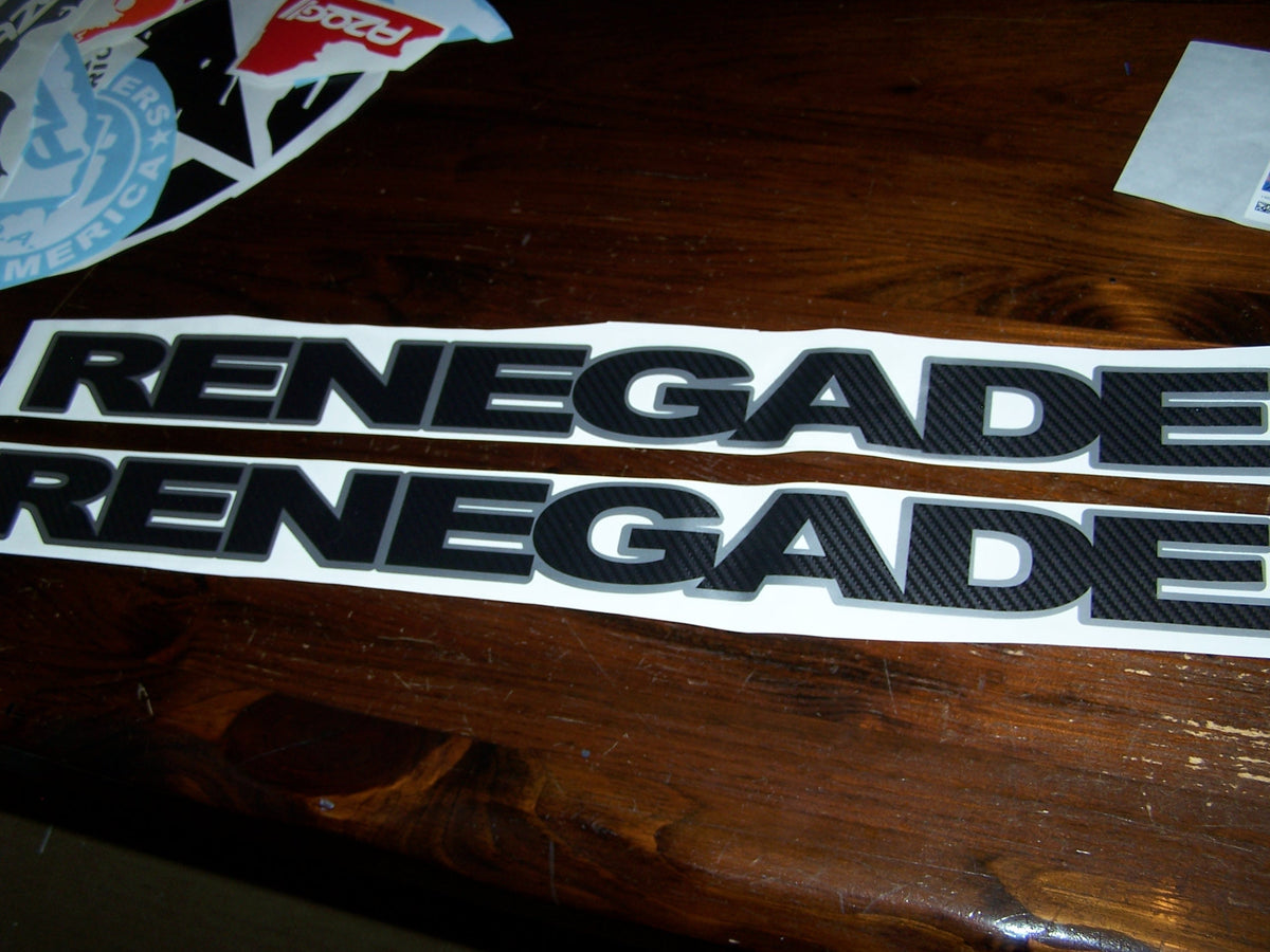 JEEP RENEGADE HOOD VINYL DECAL SET CHOOSE 2 COLORS
