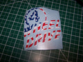 JEEP WRANGLER WILLYS 4 WHEEL DRIVE AMERICAN FLAG DECAL STICKER