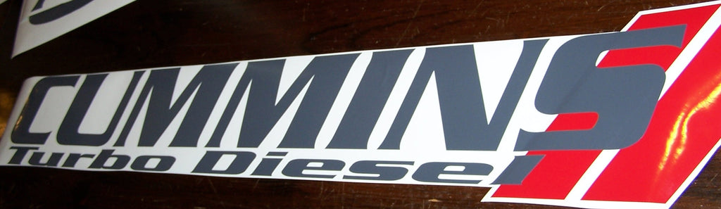 CUMMINS TURBO DIESEL WINDSHIELD DECAL CHOOSE SIZE & 2 COLORS
