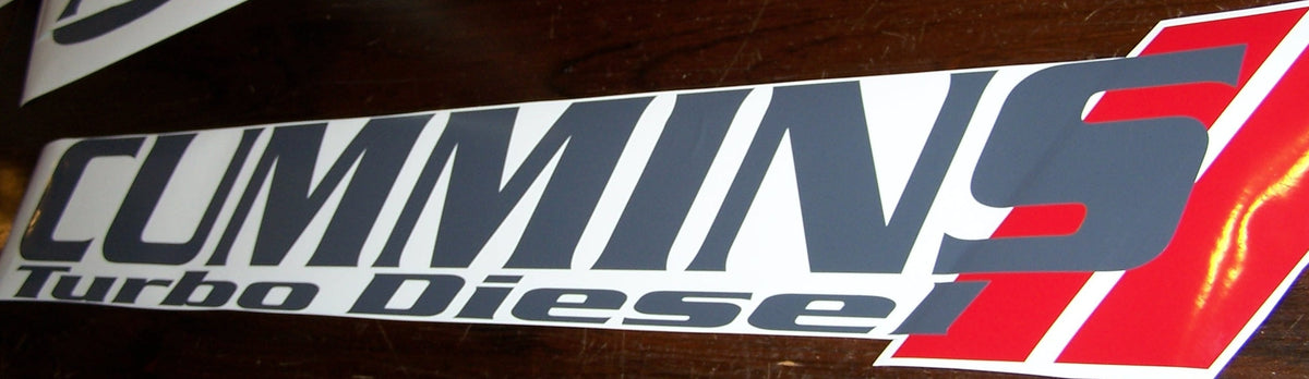 CUMMINS TURBO DIESEL WINDSHIELD DECAL CHOOSE SIZE & 2 COLORS