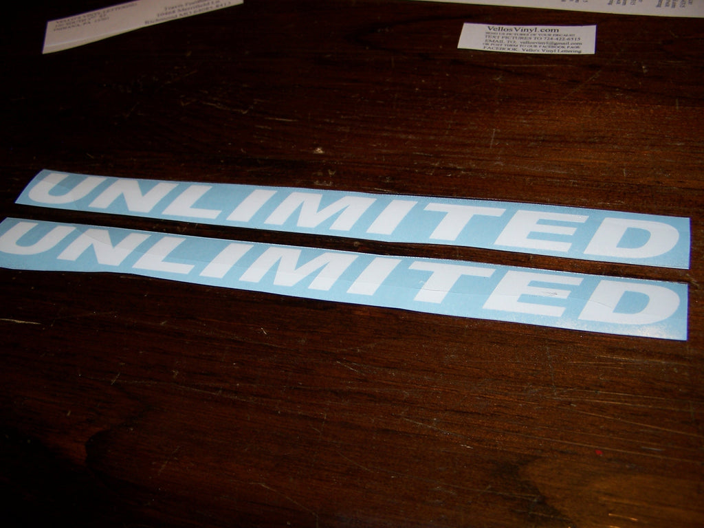 JEEP UNLIMITED HOOD DECALS WRANGLER JK TJ