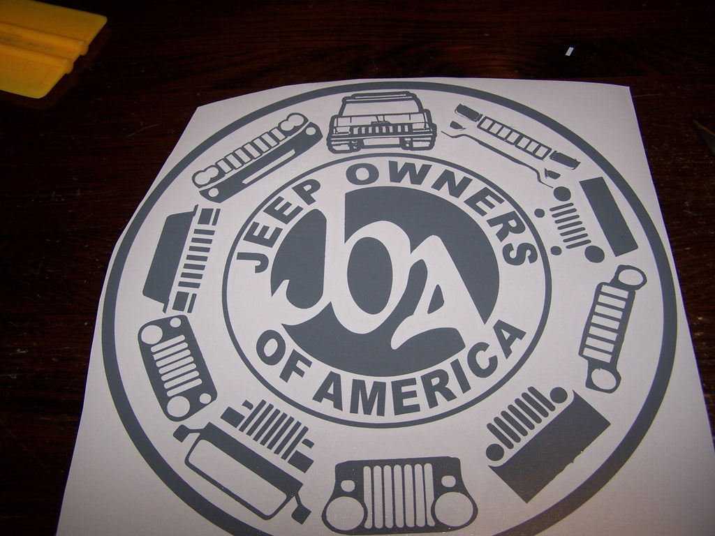 JEEP OWNERS OF AMERICA MEMBERS VINYL DECAL STICKER
