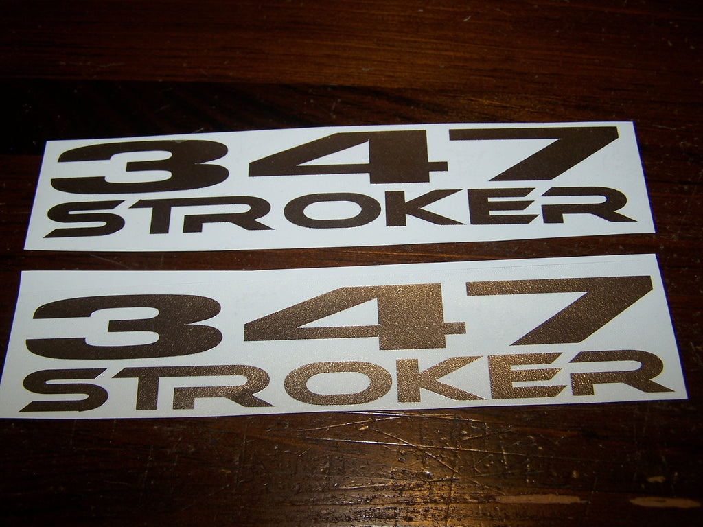 347 STROKER VINYL DECAL STICKER SET OF 2 CHOOSE COLOR
