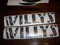 JEEP WRANGLER WILLYS HOOD DECAL SET