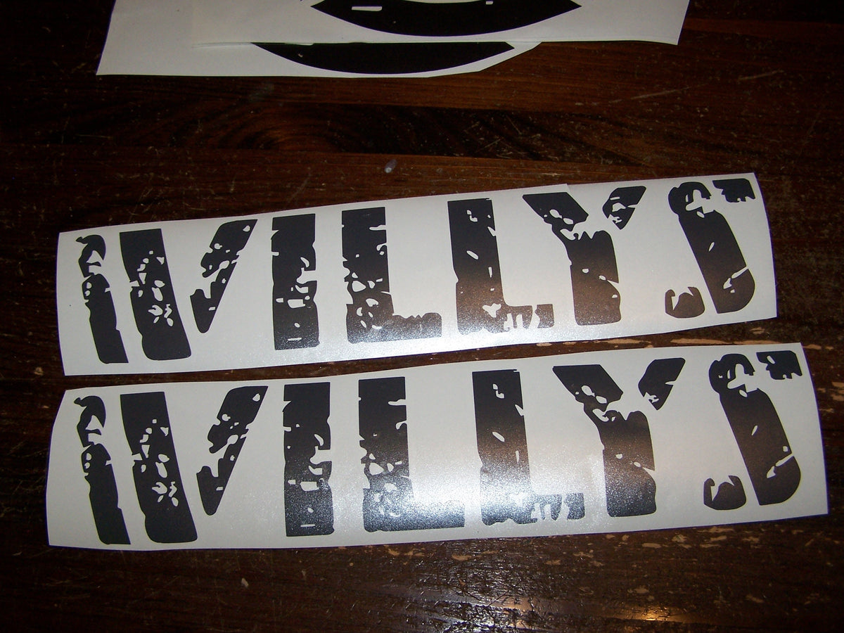 JEEP WRANGLER WILLYS HOOD DECAL SET
