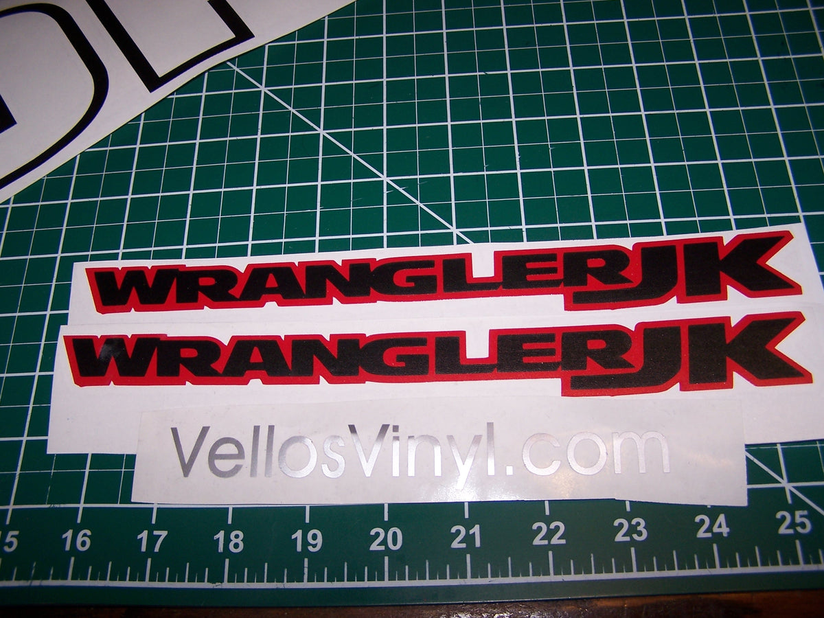 JEEP WRANGLER JK 2018 FENDER VINYL DECAL SET OF 2 CHOOSE COLOR