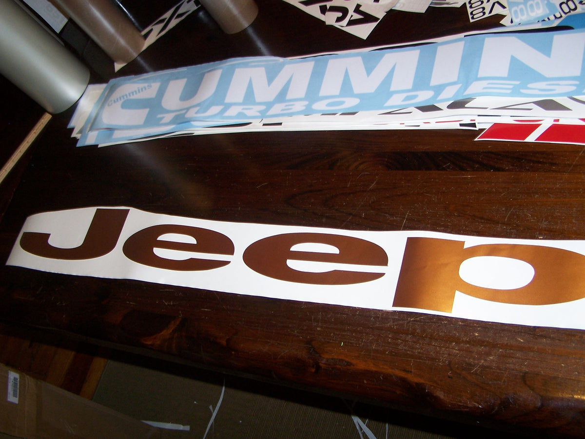 JEEP WINDSHIELD VINYL DECAL STICKER BANNER CHOOSE COLOR & SIZE
