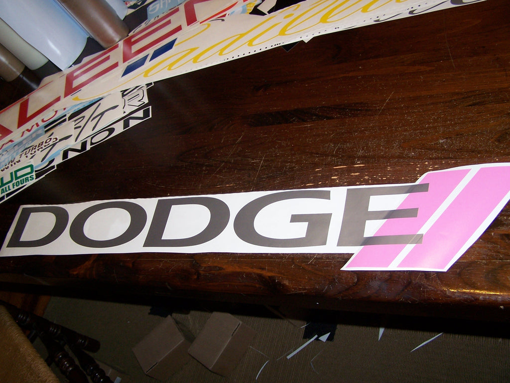 DODGE WINDSHIELD BANNER NEW LOGO CHOOSE COLORS & SIZE