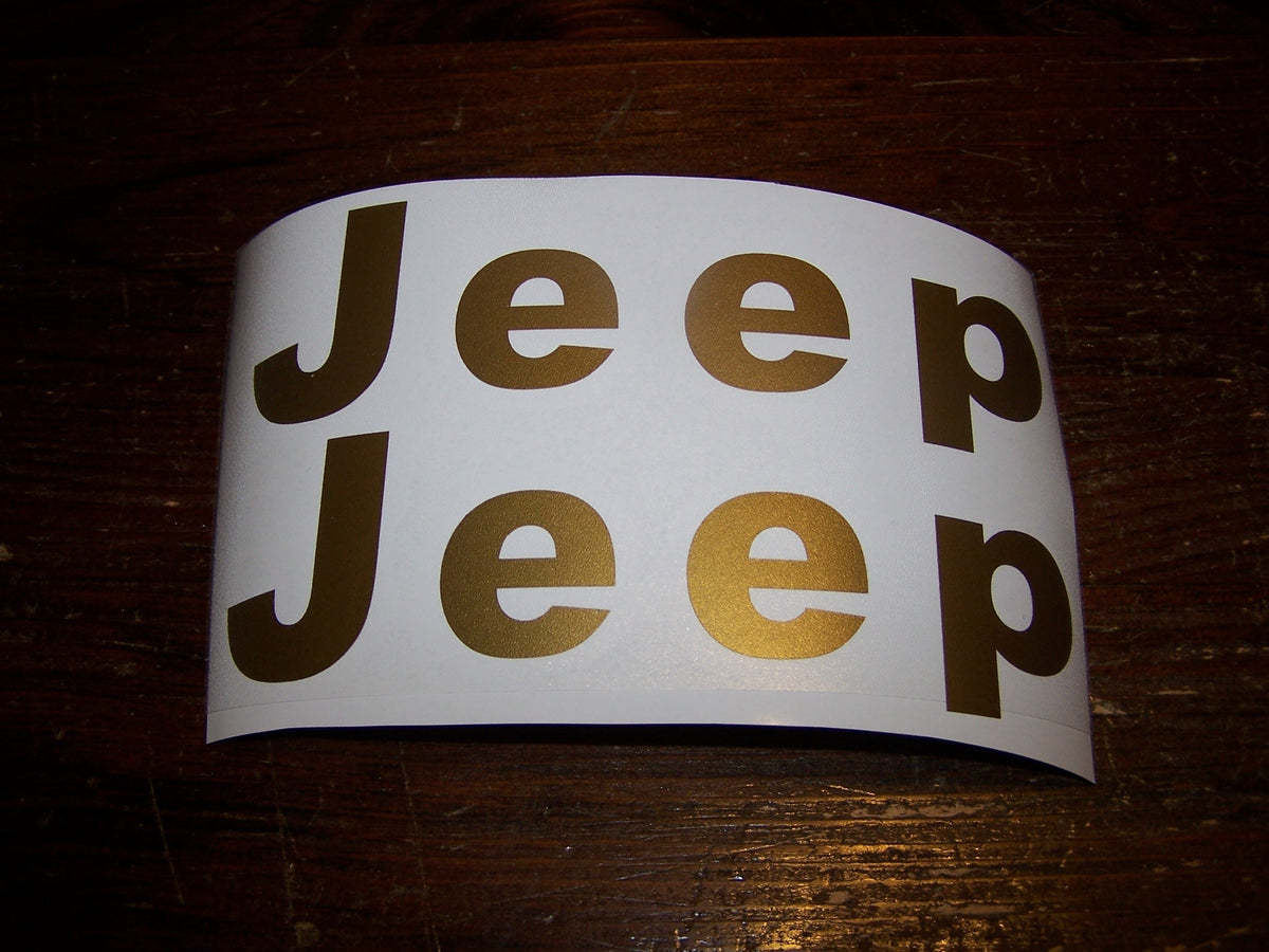 JEEP FENDER DECAL SET OF 2 WRANGLER CJ YJ SCRAMBLER