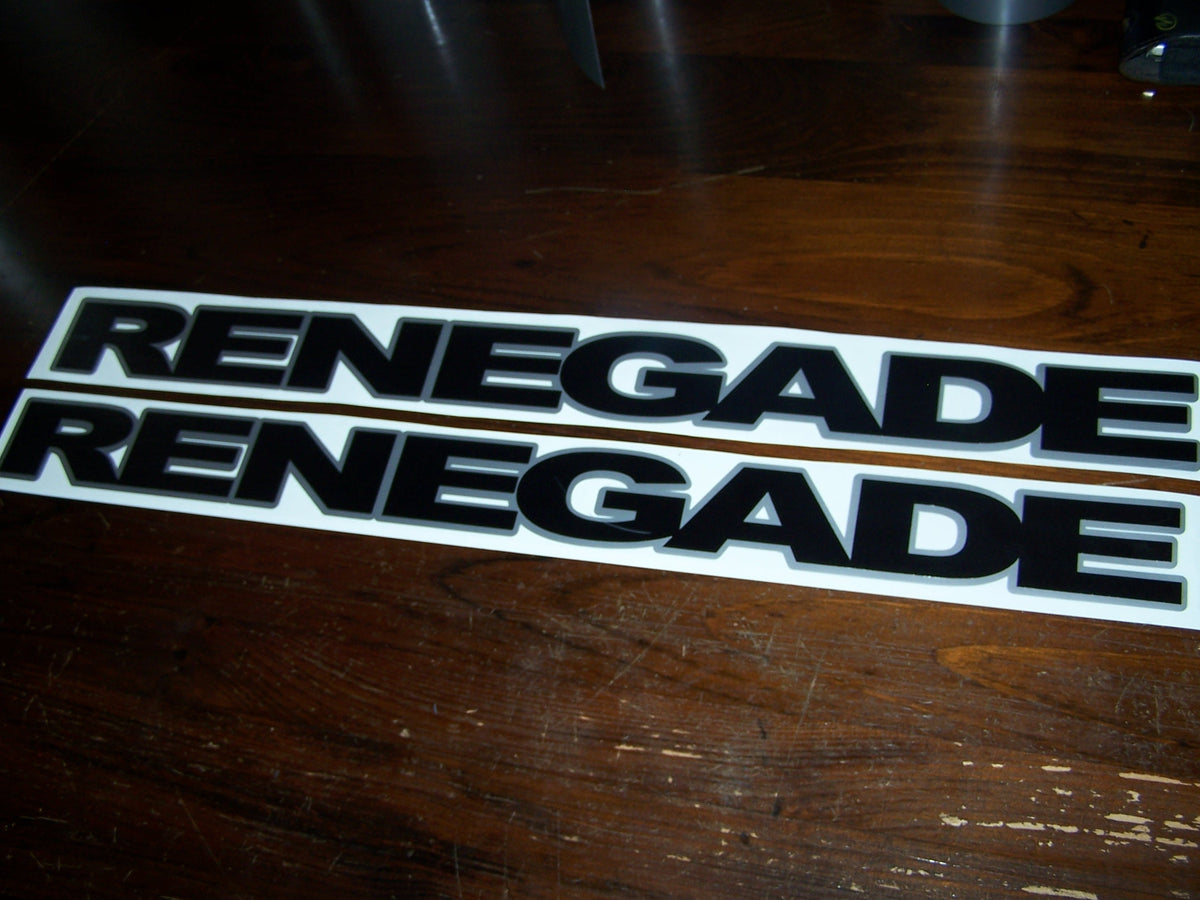 JEEP RENEGADE HOOD VINYL DECAL SET CHOOSE 2 COLORS
