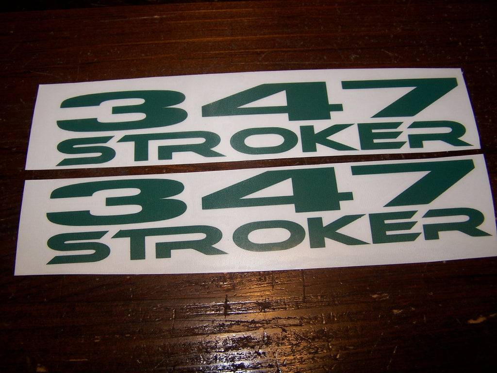 347 STROKER VINYL DECAL STICKER SET OF 2 CHOOSE COLOR