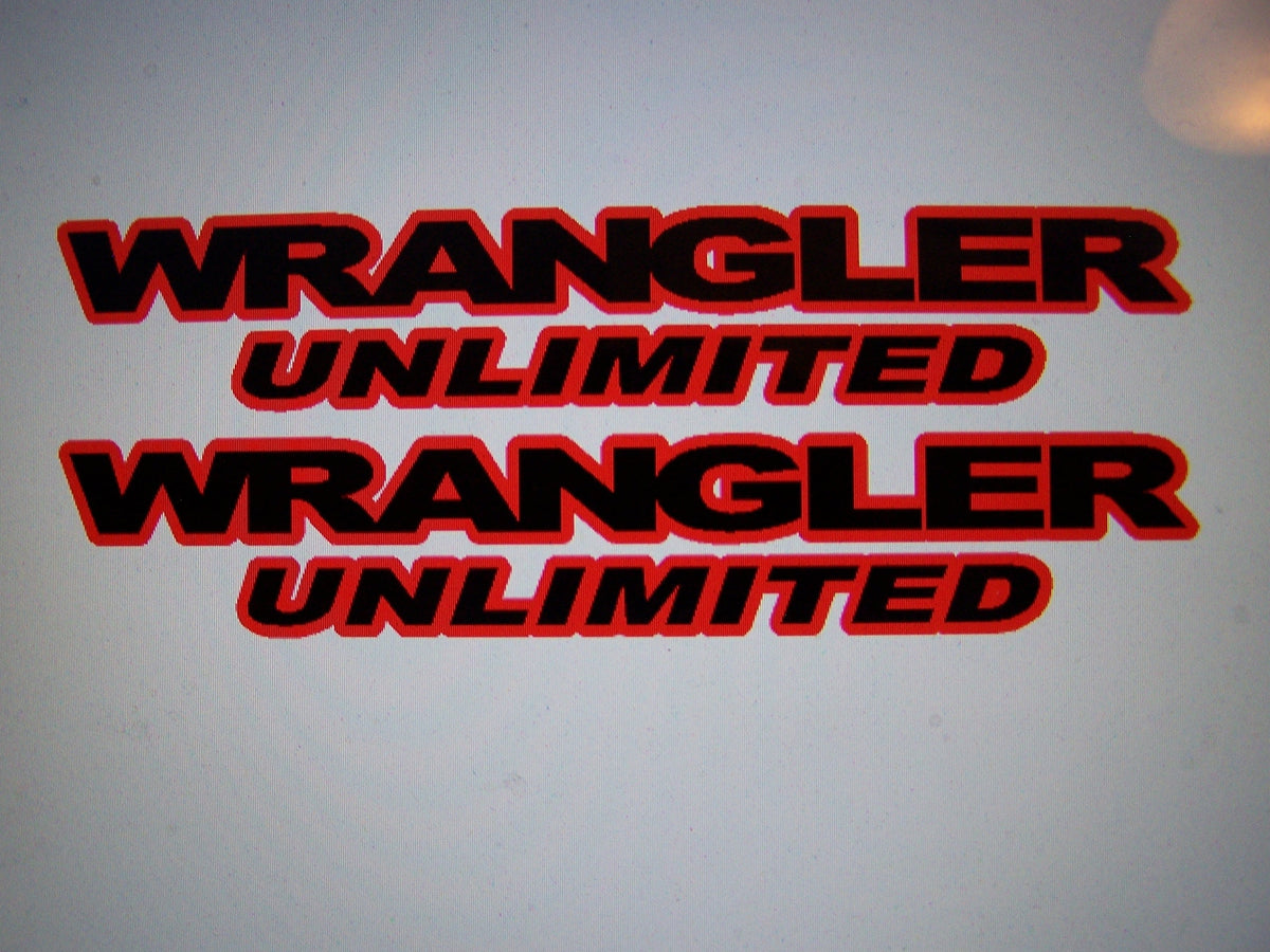 JEEP WRANGLER UNLIMITED FENDER DECALS VINYL STICKER SET OF 2