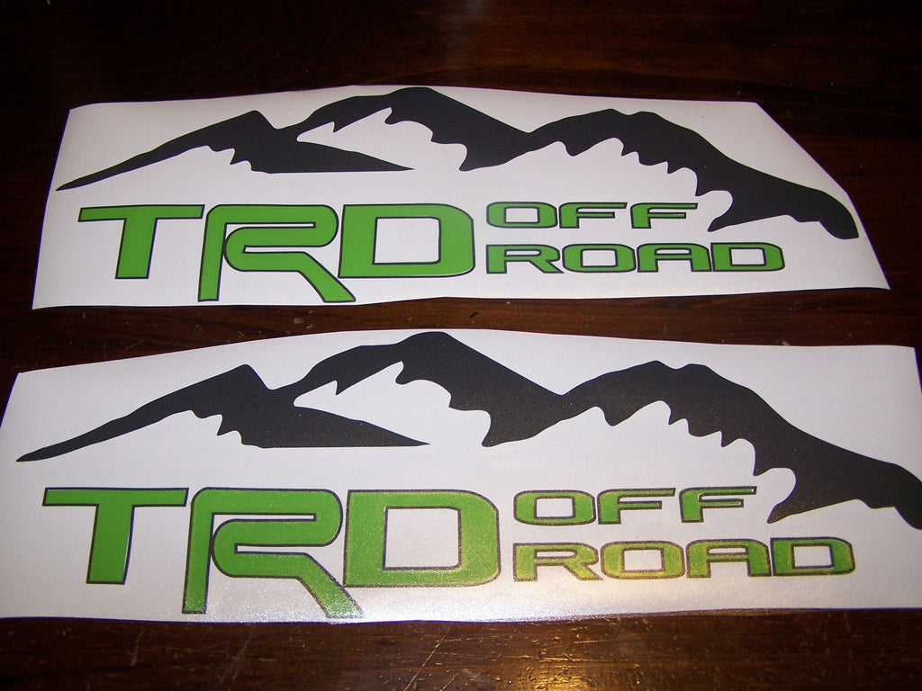 TRD OFF ROAD BEDSIDE / WINDOW STICKER VINYL DECAL SET OF 2