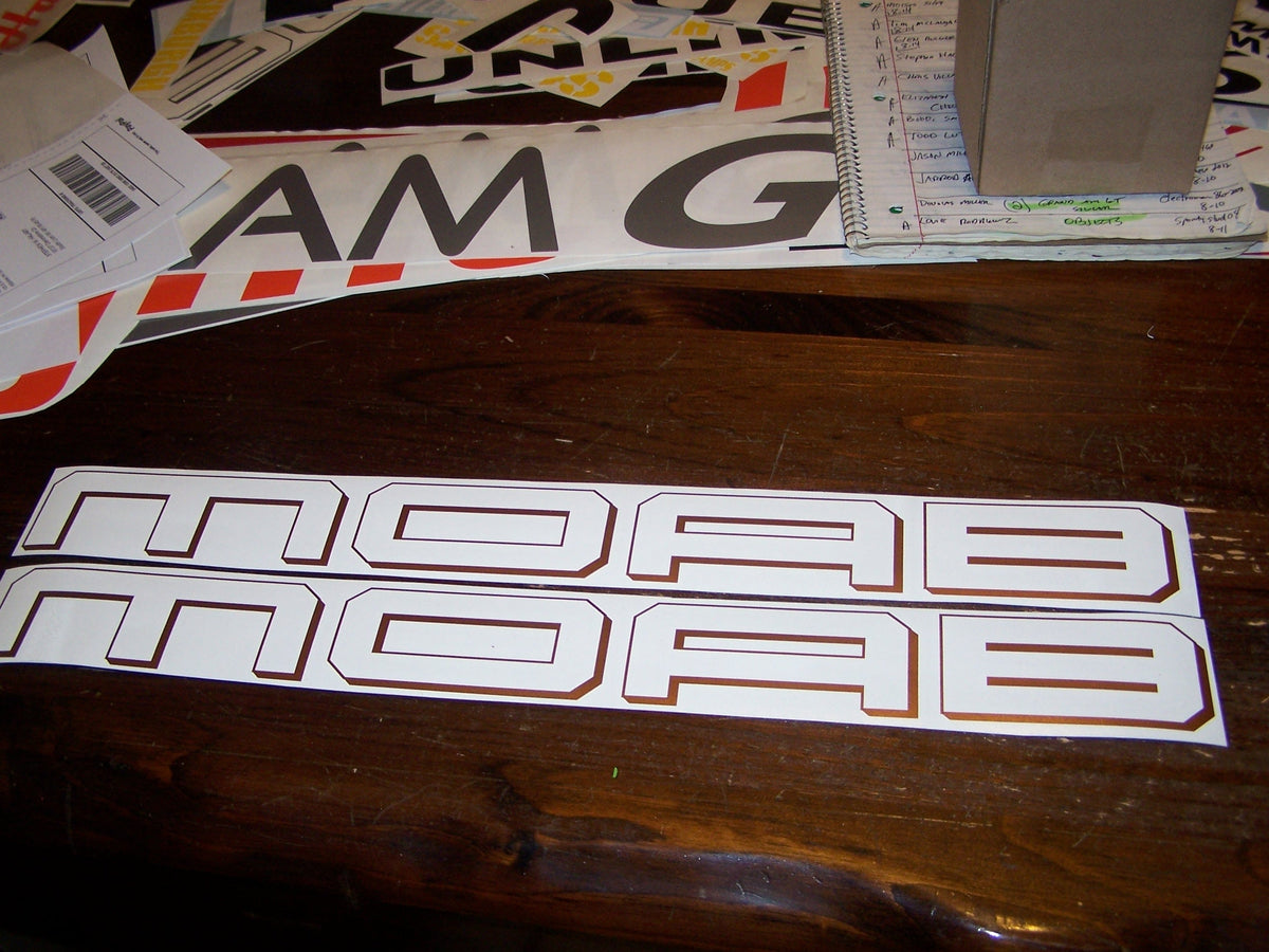 JEEP MOAB HOOD DECALS VINYL STICKER SET