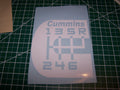 CUMMINS LOGO 6 SPEED WITH TEXT VINYL STICKER DECAL