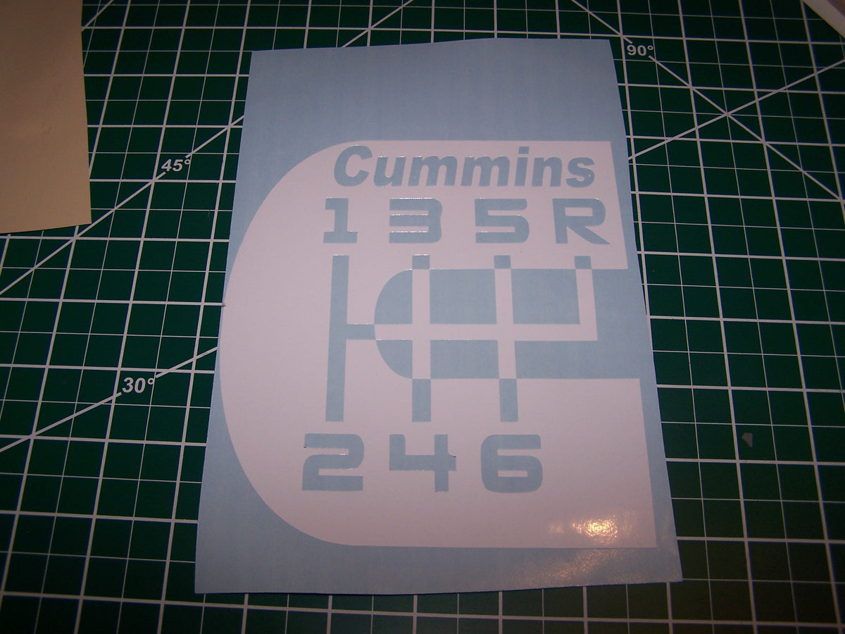 CUMMINS LOGO 6 SPEED WITH TEXT VINYL STICKER DECAL