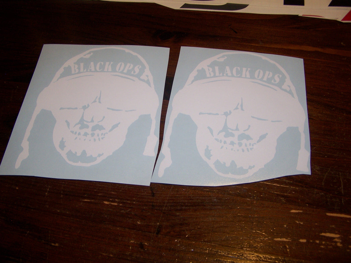 BLACK OPS SKULL DECAL SET OF 2 CALL OF DUTY