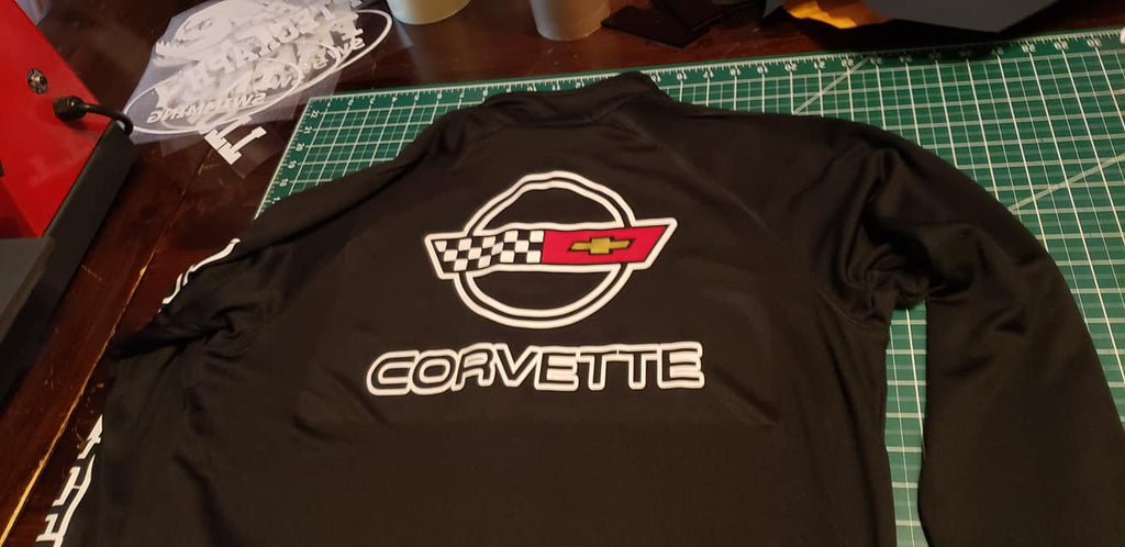 CORVETTE C4 DRI FIT JACKET W/ SCRIPT ON SLEEVES, FRONT & BACK