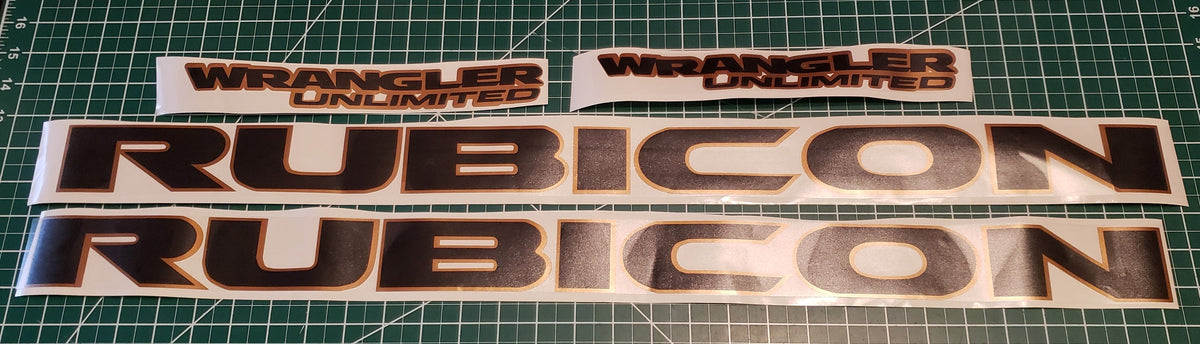 JEEP WRANGLER JL UNLIMITED RUBICON HOOD & FENDER DECAL SET