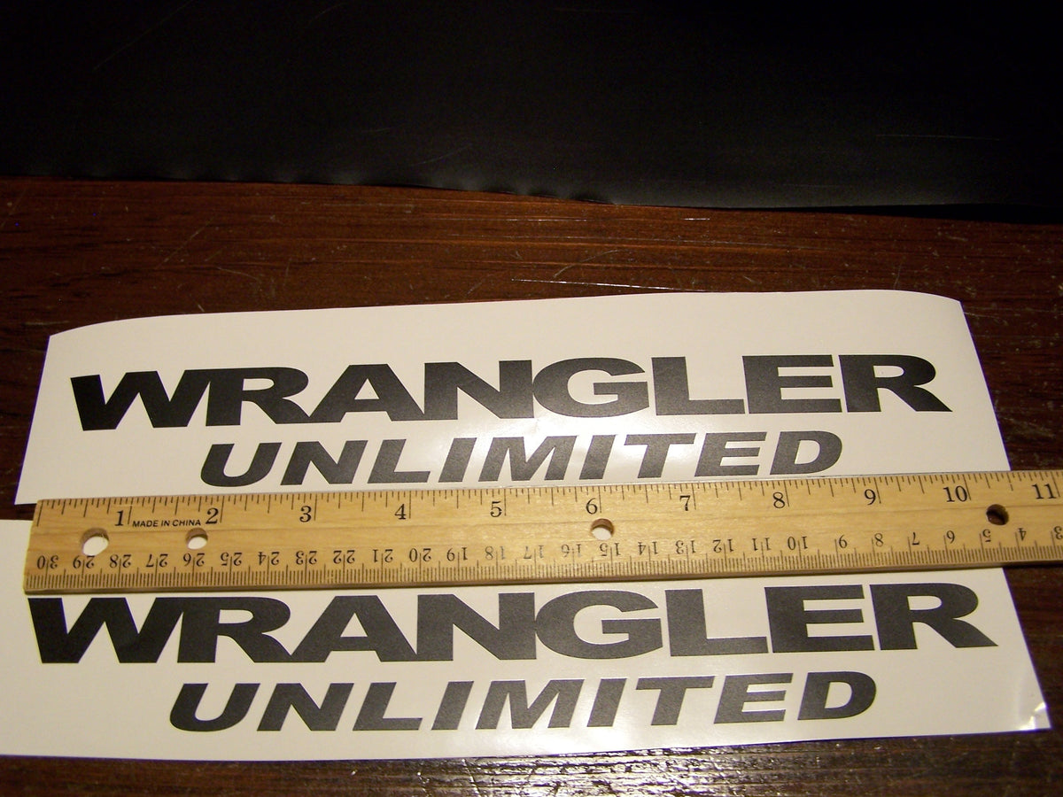 JEEP WRANGLER UNLIMITED FENDER DECALS VINYL STICKER SET OF 2