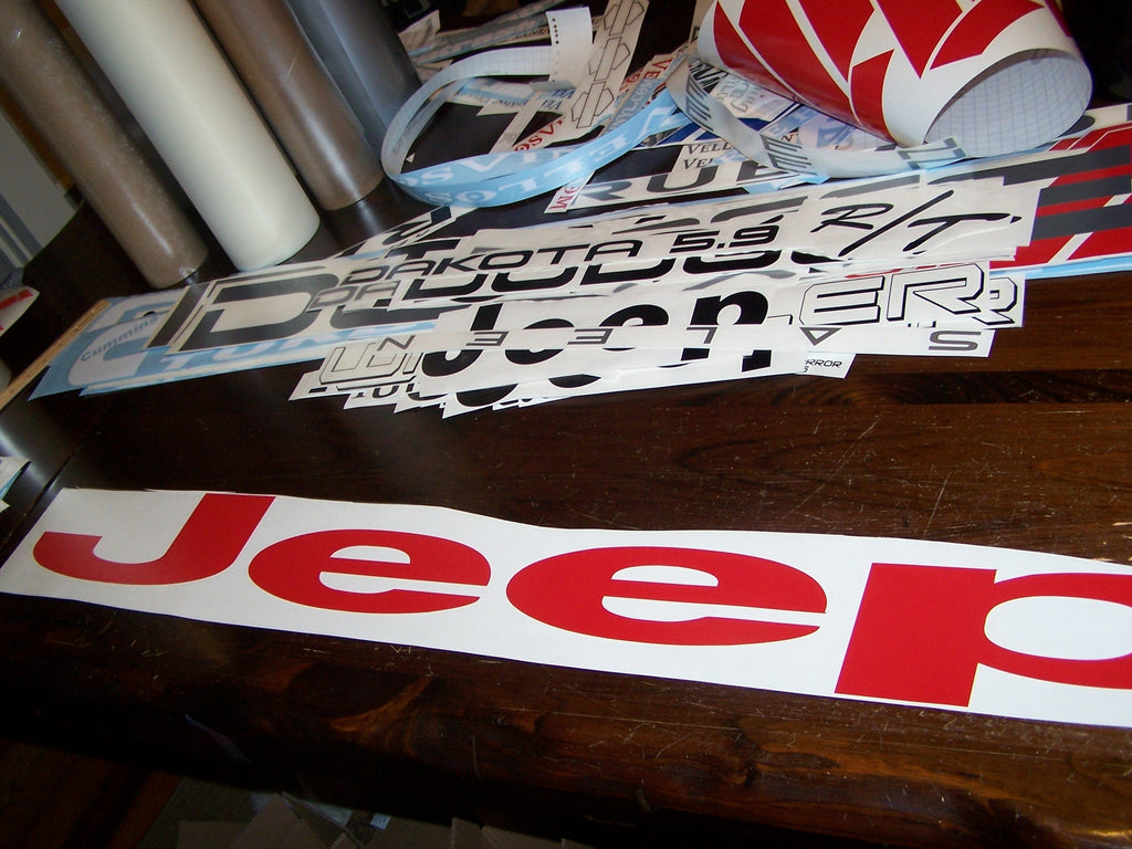 JEEP WINDSHIELD VINYL DECAL STICKER BANNER CHOOSE COLOR & SIZE