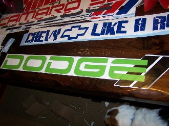 DODGE WINDSHIELD BANNER CHOOSE COLORS & SIZE