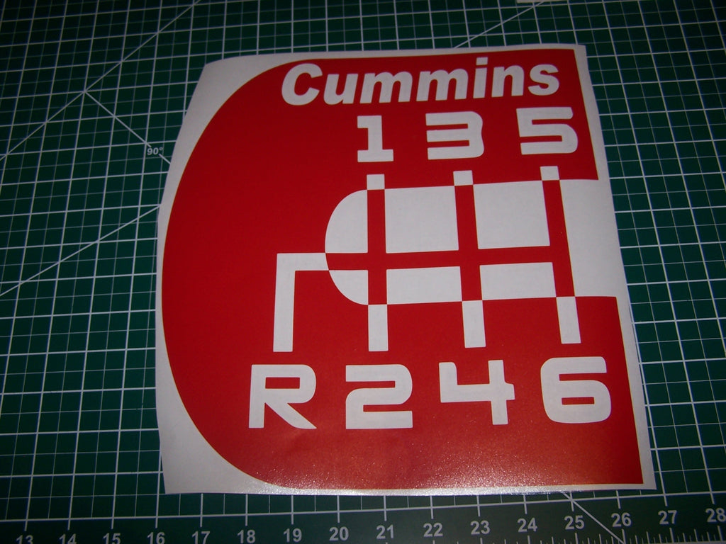 CUMMINS LOGO 6 SPEED WITH TEXT VINYL STICKER DECAL CHOOSE COLOR